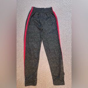 Spalding Athletic Jogger Pants Boys Size Medium 10/12 Gray And Red